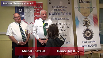 Parcours Citoyen des écoles de la ville de Montech - Henry Dessaux et Michel Chatelet - atelier Médaille Militaire