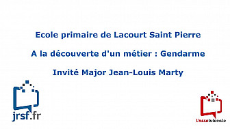 Ecole primaire de Lacourt Saint Pierre -  A la découverte d'un métier : Gendarme -  Invité Major Jean-Louis Marty @tvlocale_fr  @Gendarmerie ‏ 