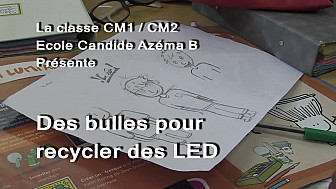 Atelier Web Reporter CINOR - Des bulles pour recycler des LED - CM1/CM2 Ecole Candide Azema B