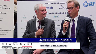 Conclusion des Universités d'été de la Cybersécurité et du Cloud de Confiance d'HEXATRUST UECC2023 avec son président Jean-Noël De GALZAIN