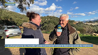 Acterus-Locaux Tv Locale Corse - La championne du monde Carole Cormenier visite le Ball-trap Club Valincu