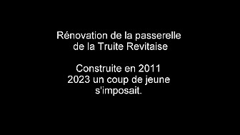 LA TRUITE REVITAISE      Rénovation d'une passerelle pour la pêche