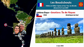 Acteurs-Locaux 'Les Boudubouts' CHILI - Émotions pour Didier et Hélène en arrivant sur l'Île de Pâques