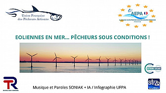 EOLIENNES EN MER...PÊCHEURS SOUS CONDITIONS