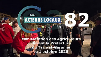 TvLocale des Acteurs Locaux 82 -  le 1 octobre 2026, les Agriculteurs étaient à poil devant la Préfecture du Tarn-et-Garonne sans leurs tracteurs