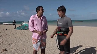 Nicolas Hulot, parrain du Rodrigues International Kitesurf Festival à l'Ile Maurice 