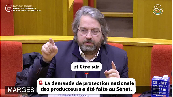 Acteurs Locaux France relais l'audition au Sénat de Nicolas Chabanne  ''C'est Qui le Patron ? ''