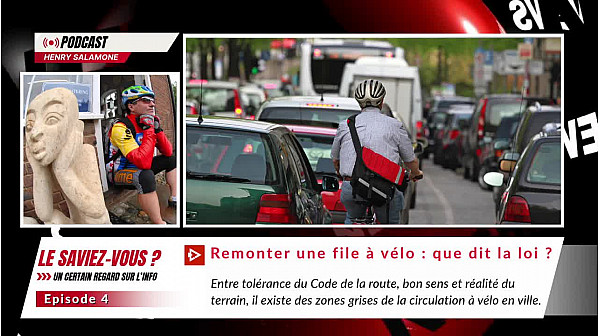 Inter-files à vélo : a-t-on le droit de remonter une file de voitures ?