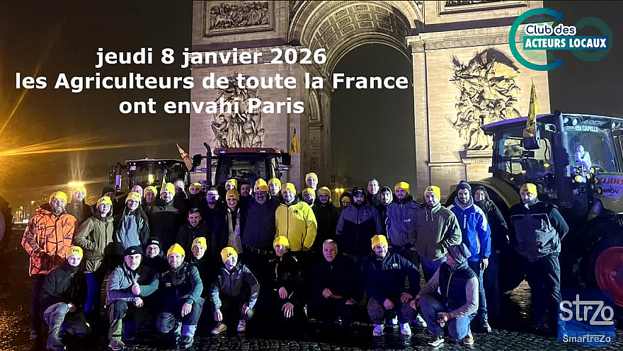 Acteurs Locaux France - Sans la moindre violence les Agriculteurs de France ont envahi Paris dans la nuit du 8 janvier 2026