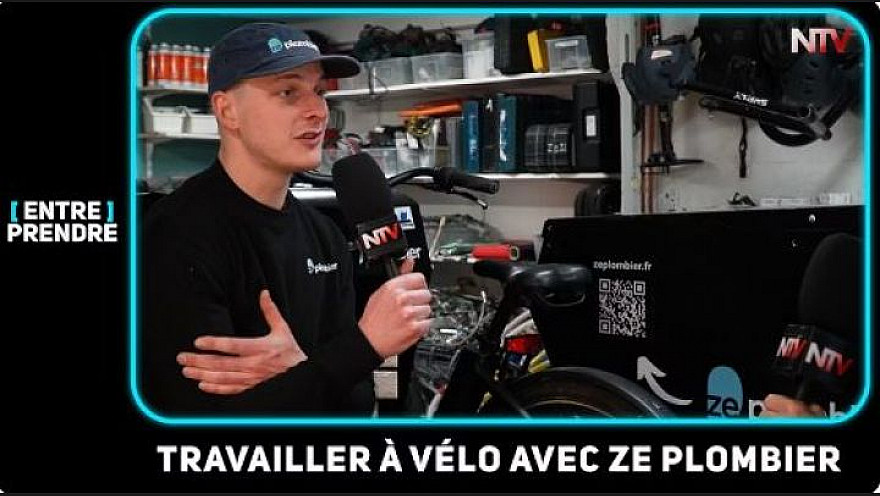 Acteurs Locaux  sur TV Locale Nantes  - Travailler à vélo avec Ze Plombier