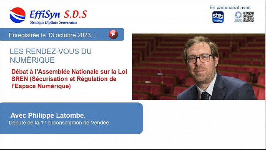 Les Rendez-vous du numérique : Philippe Latombe député de la 1re circonscription de Vendée revient sur les discussion en cours sur la Loi SREN