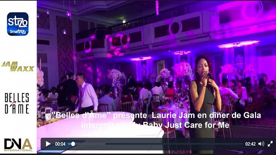 Tv Locale Guadeloupe - ''Belles d'Âme'' présente  Laurie Jam en dîner de Gala interprétant My Baby just Care for Me