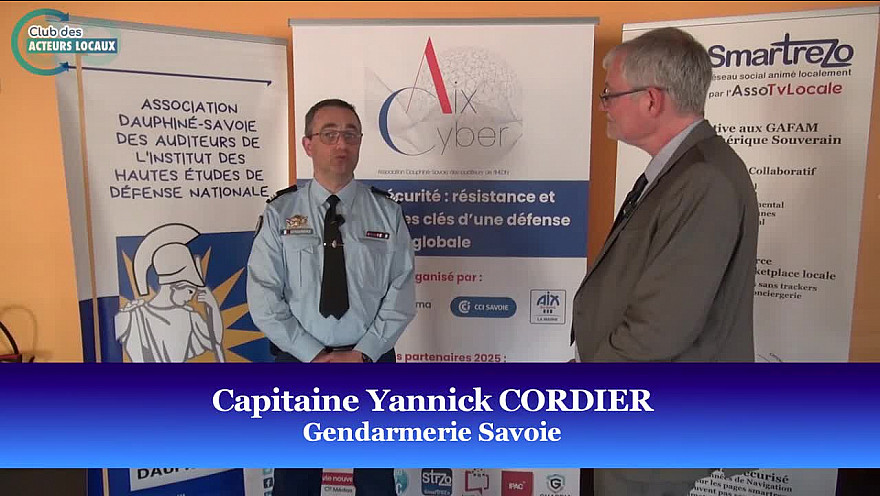 CyberAix 2025 - Interview du Capitaine Yannick Cordier qui nous parle du rôle de la gendarmerie dans la Cybersécurité.